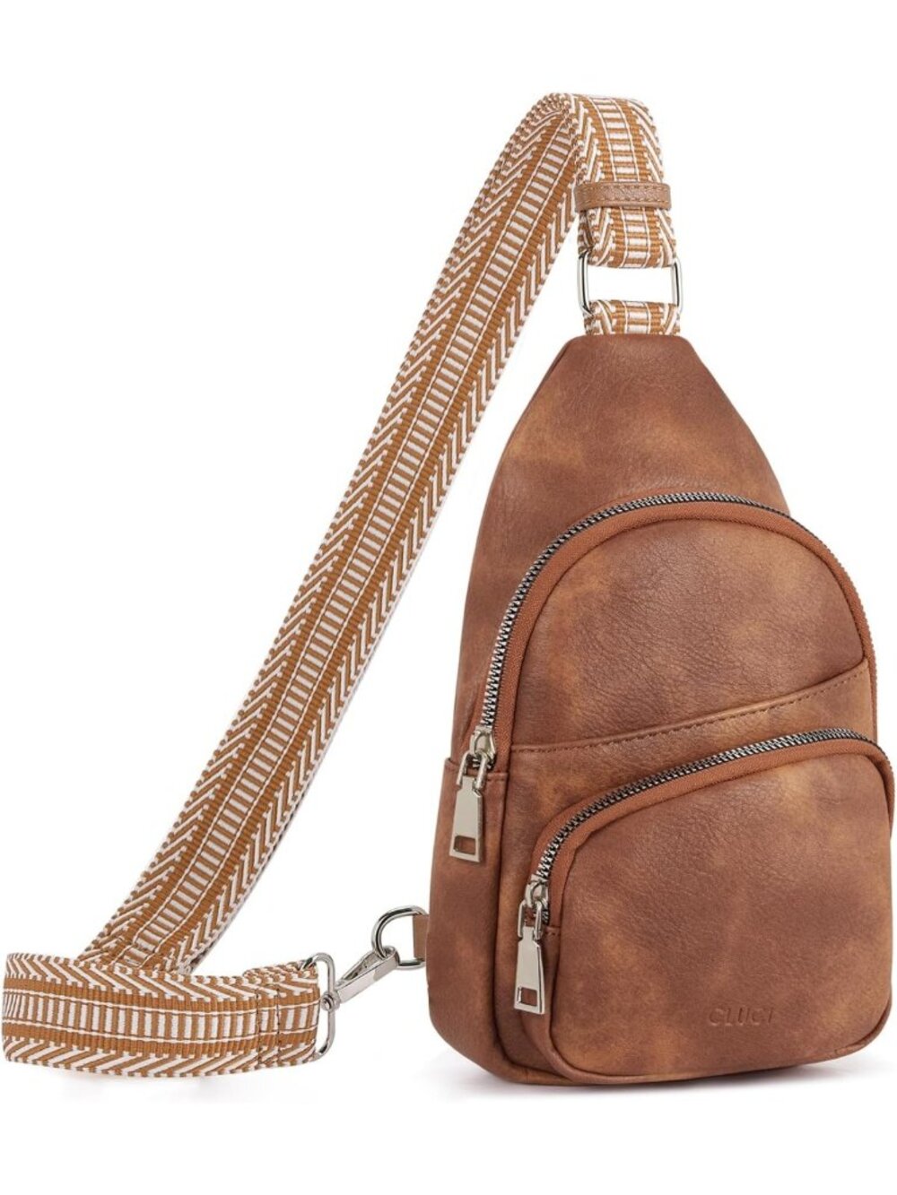 Vegan Leather Crossbody Fanny Pack for Women, Stylish Sling Bag with Guitar